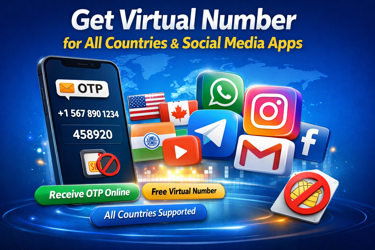 virtual number for all countries